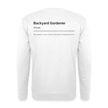 Définition de la parodie du jardinier arrière - Sweat-shirt Unisexe - blanc - Dos