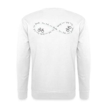 ziel_strecke - Unisex Pullover - Weiß - Hinten