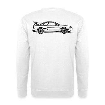 Skyline Line Silhouette – JDM Classic Art - Unisex Pullover - Weiß - Hinten