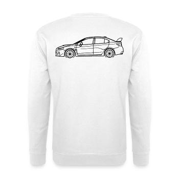 WRX Line Silhouette – Turbo Rally Art - Unisex Pullover - Weiß - Hinten
