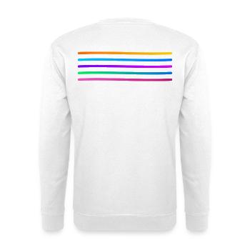Rainbow Stripe Pattern - Unisex Sweatshirt - white - Back