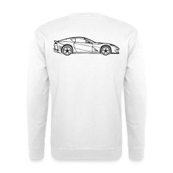 812 Line Silhouette – V12 Performance Art - Unisex Sweatshirt - white - Back