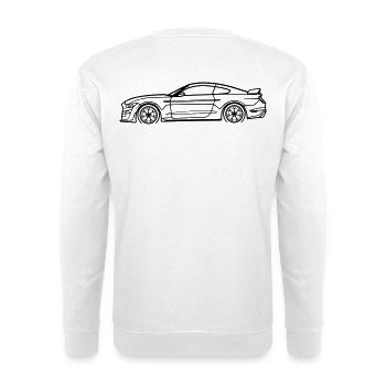 GT500 Line Silhouette – Muscle Performance Art - Unisex Sweatshirt - white - Back