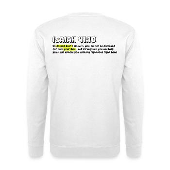 Christian Faith Motivation T-Shirt - Unisex Sweatshirt - white - Back