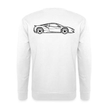 Pista Line Silhouette – Pure Performance Art - Unisex Pullover - Weiß - Hinten