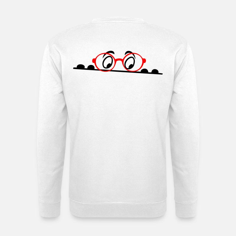 Glasses, eyes, comic - Unisex Sweatshirt - white