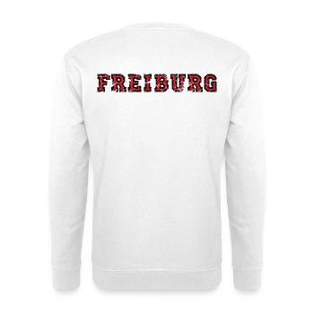Freiburg College (Vintage Schwarz/Rot) - Unisex Pullover - Weiß - Hinten