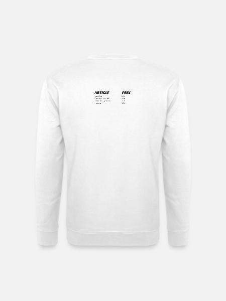 Articles de caisse humour shopping - Sweat-shirt Unisexe - blanc