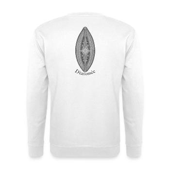 Kieselgur - Unisex Pullover - Weiß - Hinten - Michal (187cm)
