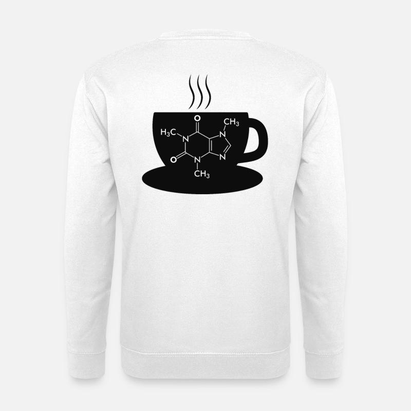 Chemistry Caffeine Molecule - Unisex Sweatshirt - white