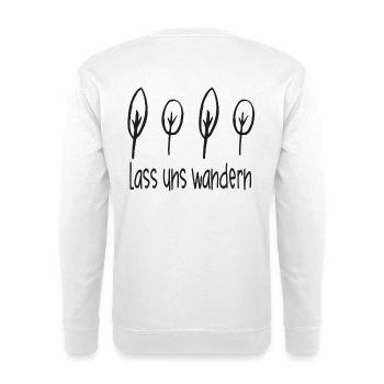 Wandern - Lass Uns Wandern - Unisex Pullover - Weiß - Hinten