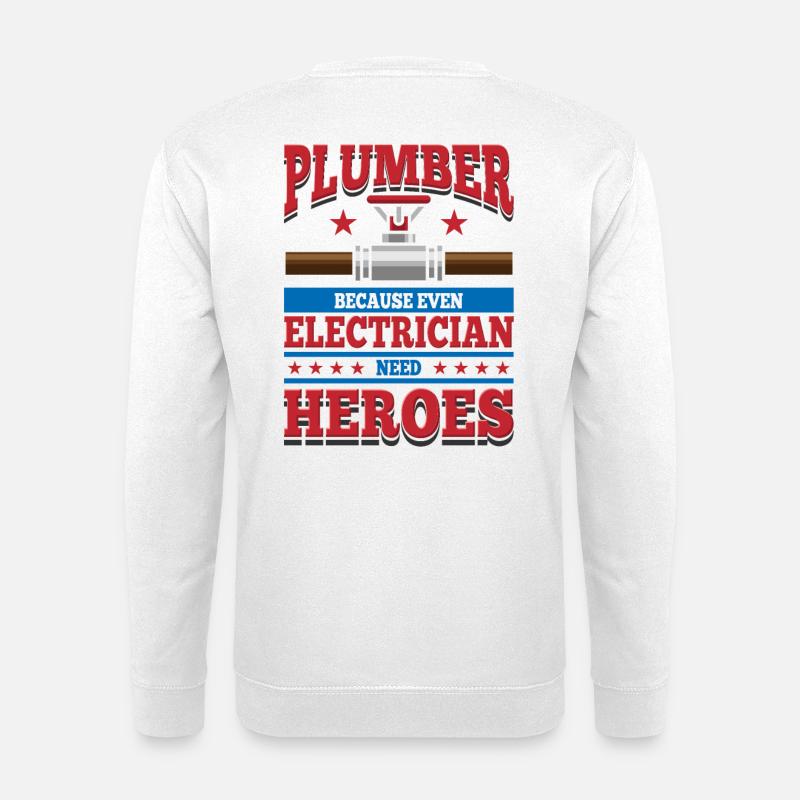 Klempner - Unisex Pullover - Weiß