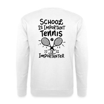 Tennis tennis player gift - Unisex Sweatshirt - white - Back