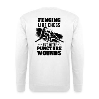 fencing - Unisex Sweatshirt - white - Back