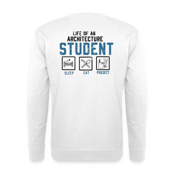 architecte - Sweat-shirt Unisexe - blanc - Dos