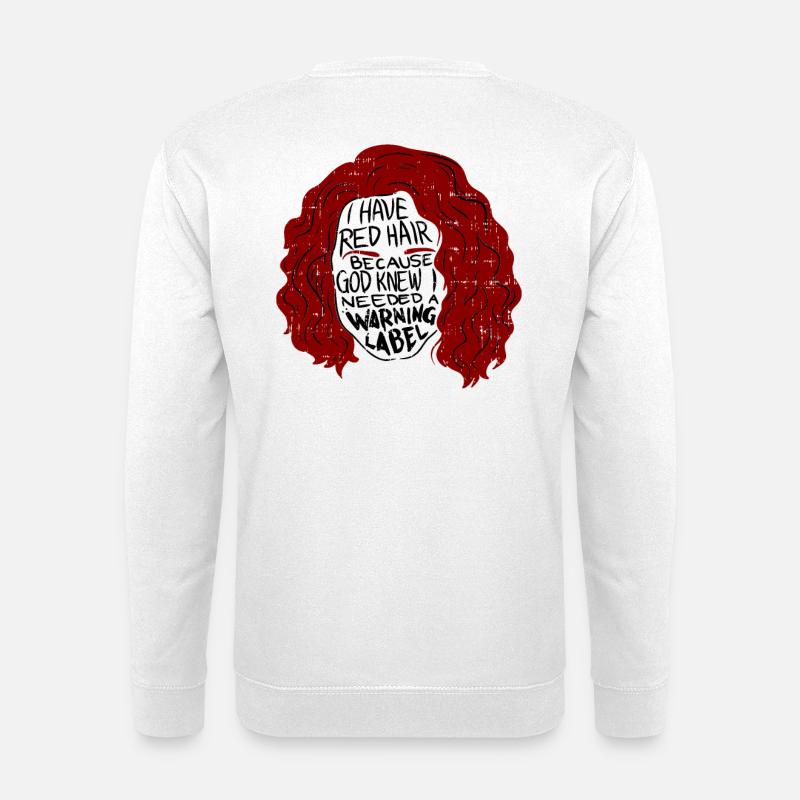 Rote Haare Frauen - Unisex Pullover - Weiß