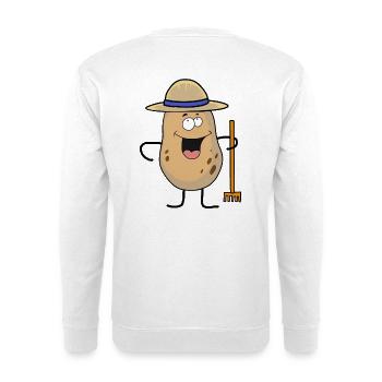Potato Farm Farmer Vegetable Organic Garden Harvest - Unisex Sweatshirt - white - Back