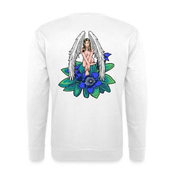 Heavenly Alps Angel Gentian Tyrol Guardian Angel - Unisex Sweatshirt - white - Back