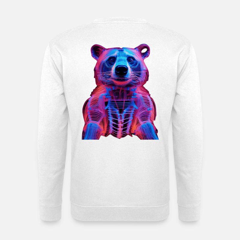 Neon-Hirschkäfer Design - Unisex Sweatshirt - white