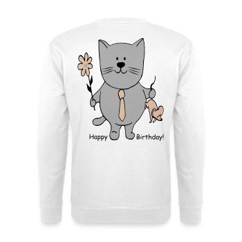 Happy Birthday - Unisex Sweatshirt - white - Back