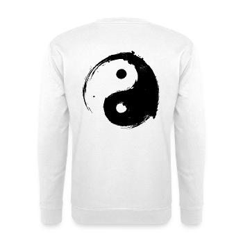 Yin Yang Symbol – Calligraphy Zen Relaxation - Unisex Sweatshirt - white - Back