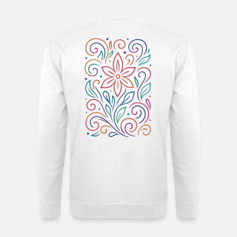 Vibrant floral patterns for creative clothing - Unisex Sweatshirt - white