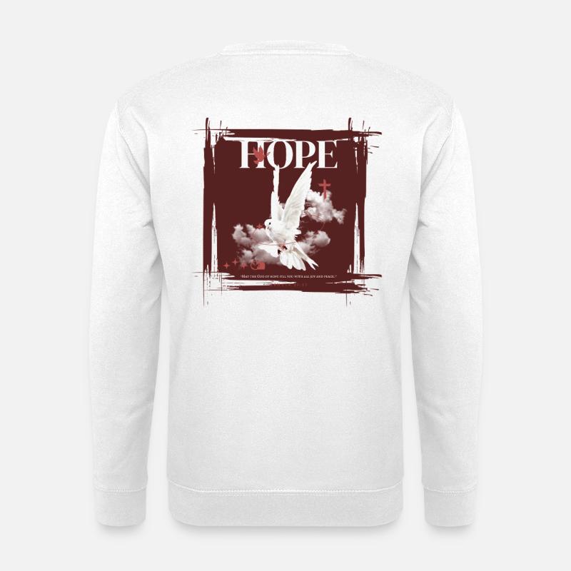 Hope - Römer 15:13 - Unisex Pullover - Weiß