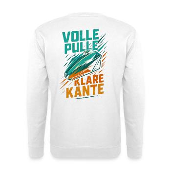 Volle Pulle Klare Kante Biker Shirt - Unisex Pullover - Weiß - Hinten