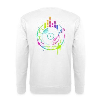Musique Vinyle Platine DJ Equalizer Retro - Sweat-shirt Unisexe - blanc - Dos