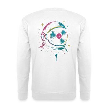 Space Vinyl Astronaut, son Cosmic DJ - Sweat-shirt Unisexe - blanc - Dos