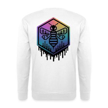 Logo Sound Bee, Honeycomb musical, Conception du club - Sweat-shirt Unisexe - blanc - Dos
