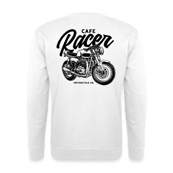 Monochrome Moto Sketch - Unisex Sweatshirt - white - Back