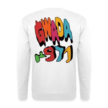 Gwada - Guadeloupe 971 Graffiti - Unisex Sweatshirt - white - Back