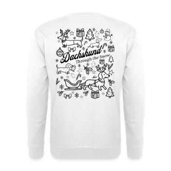 Dachshund Snow Design - Unisex Sweatshirt - white - Back