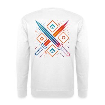 Gaming Swords Neon - Unisex Sweatshirt - white - Back