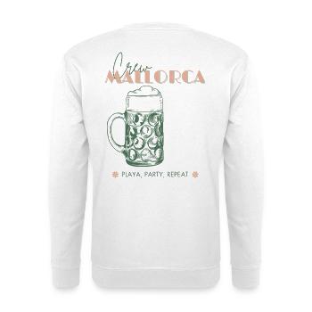 Malle Girlstrip Mallorca JGA Bier Geschenk - Unisex Pullover - Weiß - Hinten