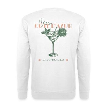 Frankreich Cote d Azur Urlaub Strand Girls Trip - Unisex Pullover - Weiß - Hinten