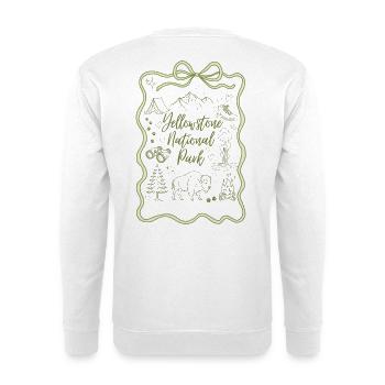 Randonnée nature du parc national de Yellowstone aux États-Unis - Sweat-shirt Unisexe - blanc - Dos