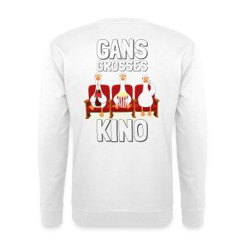 GANS GROßES KINO - rot/beige Gänse - Unisex Pullover - Weiß - Hinten