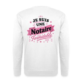 Ich bin ein großartiger Notar – Métier-Geschenk - Unisex Pullover - Weiß - Hinten