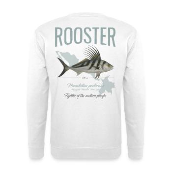 Rooster Fisch Inshore Angeln im Pazifik in Amerika - Unisex Pullover - Weiß - Hinten