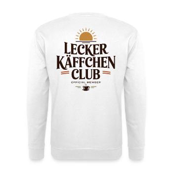 Kaffee Lecker Käffchen Club Espresso Cafe Barista - Unisex Pullover - Weiß - Hinten - Michal (187cm)