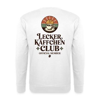 Kaffee Lecker Käffchen Club Espresso Cafe Barista - Unisex Pullover - Weiß - Hinten - Michal (187cm)