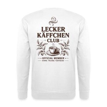 Kaffee Lecker Käffchen Club Espresso Cafe Barista - Unisex Pullover - Weiß - Hinten