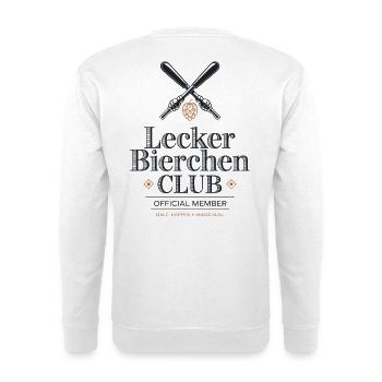 Lecker Bierchen Club Bier Spruch JGA Malle Bier - Unisex Pullover - Weiß - Hinten