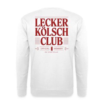 Lecker Kölsch Club Kölle Kölner Bier Brauhaus Köln - Unisex Pullover - Weiß - Hinten