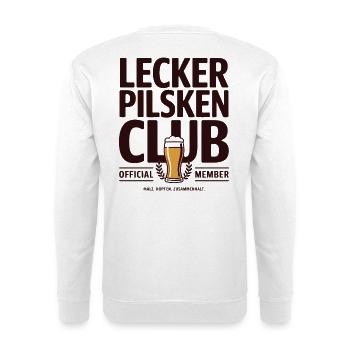 Bier Lecker Pilsken Club Ruhrpott Pils Bierchen - Unisex Pullover - Weiß - Hinten - Michal (187cm)