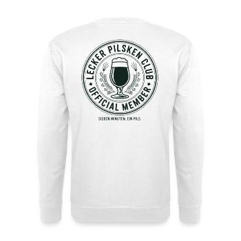 Bier Lecker Pilsken Club Ruhrpott Pils Bierchen - Unisex Pullover - Weiß - Hinten - Michal (187cm)