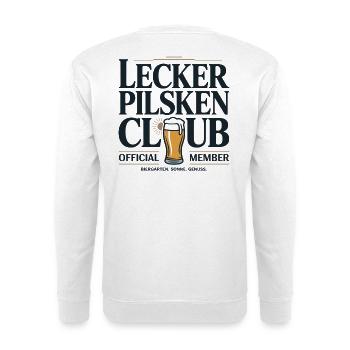 Bier Lecker Pilsken Club Ruhrpott Pils Bierchen - Unisex Pullover - Weiß - Hinten - Michal (187cm)