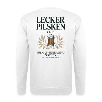 Bier Lecker Pilsken Club Ruhrpott Pils Bierchen - Unisex Pullover - Weiß - Hinten - Michal (187cm)